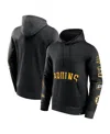 Fanatics Men's Black Boston Bruins Wild Winner Fleece Pullover Hoodie In Black