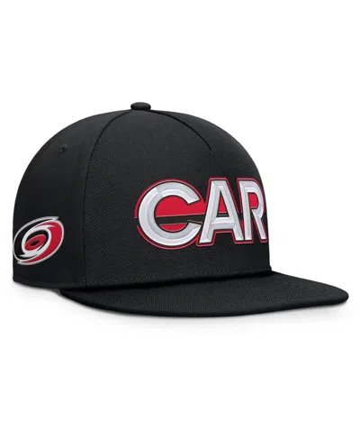 Fanatics Men's Black Carolina Hurricanes Authentic Pro Rink Team Code Snapback Hat