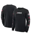 Fanatics Men's Black Carolina Hurricanes Boxed In Legacy Long Sleeve T-shirt In Black