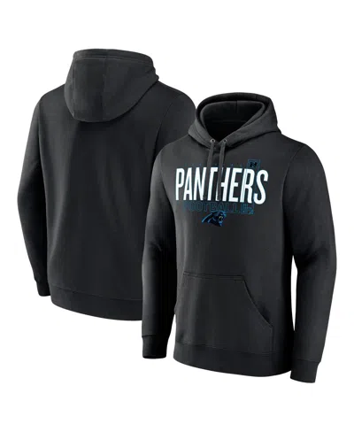 Fanatics Men's Black Carolina Panthers Pylon Outline Pullover Hoodie