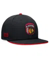 Fanatics Men's Black Chicago Blackhawks 2024 Nhl Draft Snapback Hat In Black,red
