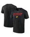 Fanatics Men's Black Chicago Blackhawks Authentic Pro Primary T-shirt In Black