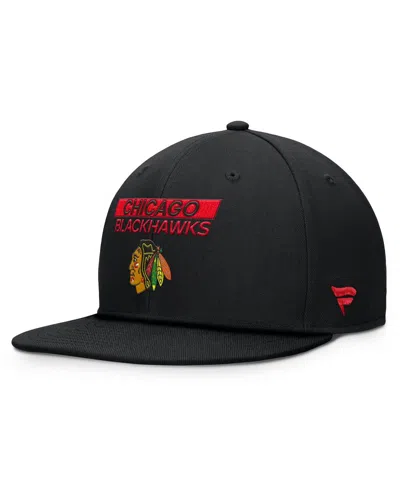Fanatics Men's Black Chicago Blackhawks Authentic Pro Prime Snapback Hat