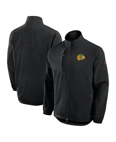 Fanatics Men's Black Chicago Blackhawks Authentic Pro Rink Coaches Full-zip Jacket