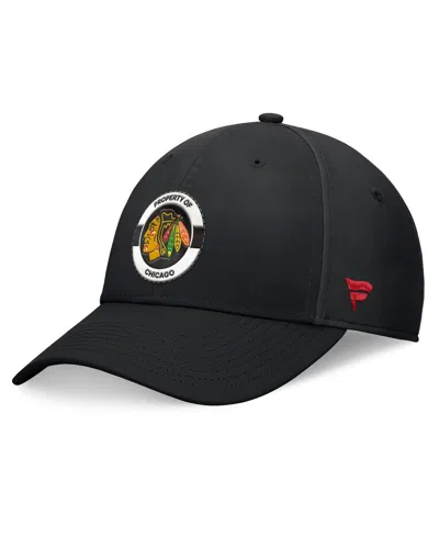 Fanatics Men's Black Chicago Blackhawks Authentic Pro Training Camp Flex Hat