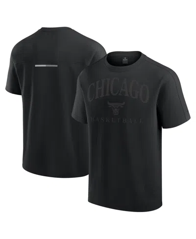 Fanatics Men's Black Chicago Bulls Flex Tri-blend T-shirt