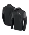 Fanatics Men's Black Chicago White Sox Logo Quarter-zip Top In Black