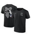 Fanatics Men's Black Chicago White Sox Split Zone T-shirt In Black