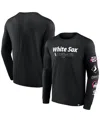 Fanatics Men's Black Chicago White Sox Strike The Goal Long Sleeve T-shirt In Black