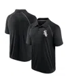 Fanatics Men's Black Chicago White Sox Strong Alone Raglan Polo In Black