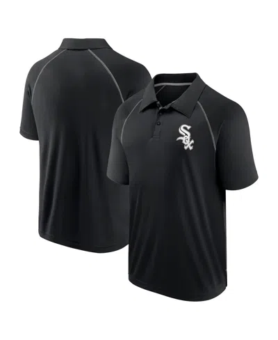 Fanatics Men's Black Chicago White Sox Strong Alone Raglan Polo