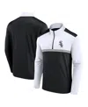 Fanatics Men's Black Chicago White Sox Unstoppable Quarter-zip Top In Black