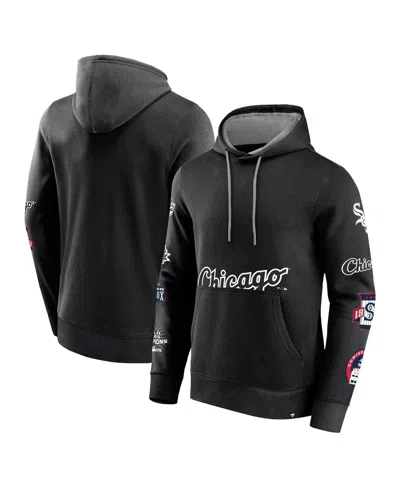 Fanatics Men's Black Chicago White Sox Wild Winner Pullover Hoodie In Black,gray