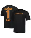 Fanatics Men's Black Cincinnati Bengals Big Tall Number One Dad T-shirt In Black
