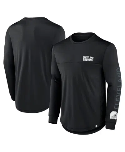Fanatics Men's Black Cleveland Browns Blackout Long Sleeve T-shirt