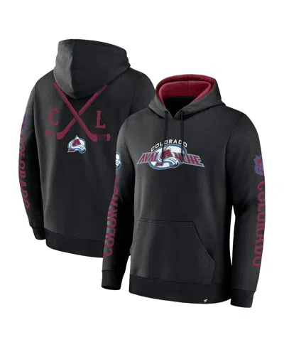 Fanatics Men's Black Colorado Avalanche Big City Legacy Fleece Pullover Hoodie