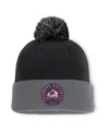 Fanatics Men's Black Colorado Avalanche Cuffed Knit Hat With Pom In Black