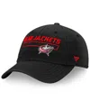 Fanatics Men's Black Columbus Blue Jackets Authentic Pro Rink Side Fundamental Adjustable Hat In Black