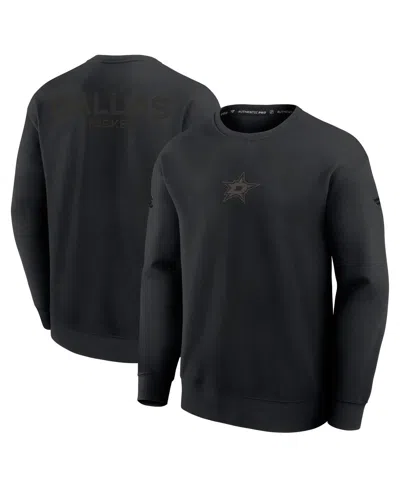 Fanatics Men's Black Dallas Stars Authentic Pro Road Tri-blend Sweatshirt