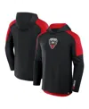 Fanatics Men's Black D.c. United Red Card Transitional Pullover Hoodie In Black
