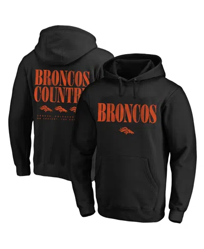 Fanatics Men's Black Denver Broncos Big Tall Relaxed Intense Rivalry Hoodie