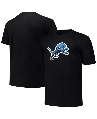 Fanatics Men's Black Detroit Lions Big Tall Midnight Mascot T-shirt