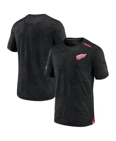 Fanatics Men's Detroit Wings Authentic Pro Rink Premium Camo T-shirt In Black,red