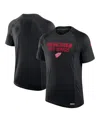 Fanatics Men's Black Detroit Red Wings Authentic Pro Rink Tech T-shirt In Black