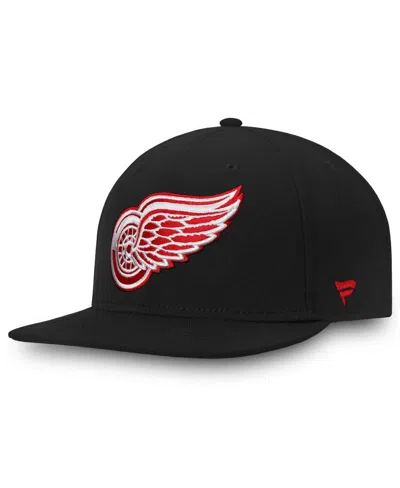 Fanatics Men's Black Detroit Red Wings Core Fitted Hat