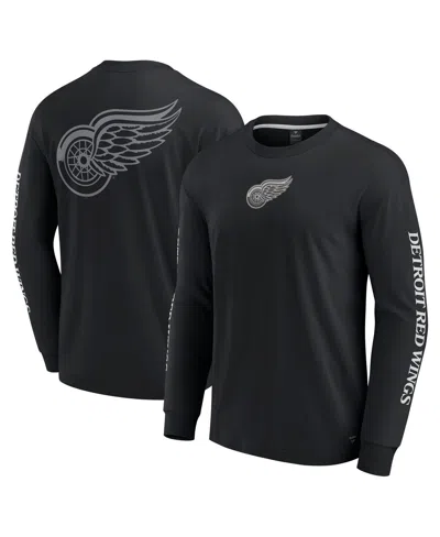 Fanatics Men's Black Detroit Red Wings Elements Strive Long Sleeve T-shirt