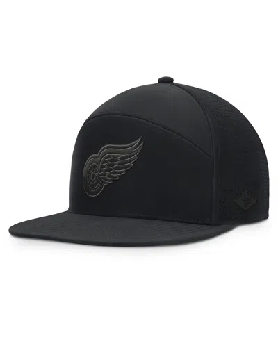 Fanatics Men's Black Detroit Red Wings Front Office Adjustable Hat