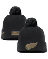 Fanatics Men's Black Detroit Red Wings Military Appreciation Cuffed Knit Hat With Pom In Black