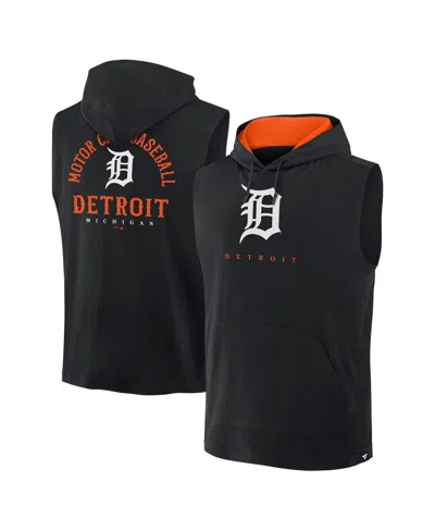 Fanatics Men's Black Detroit Tigers Fire Speed Sleeveless Pullover Hoodie