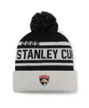 Fanatics Men's Black Florida Panthers 2025 Stanley Cup Champions Cuffed Knit With Pom Hat