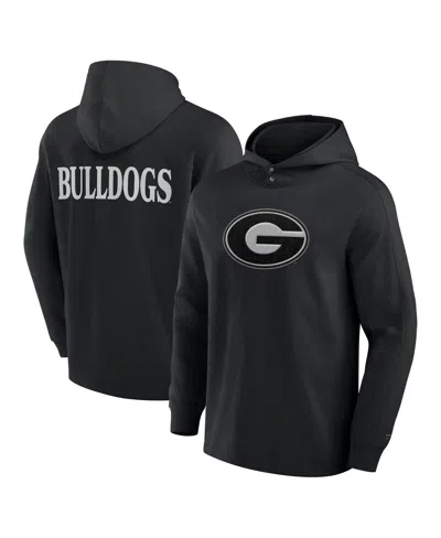 Fanatics Men's Black Georgia Bulldogs Blaze Tri-blend Pullover Hoodie