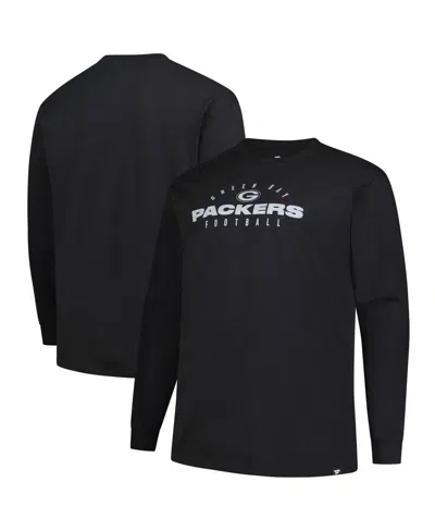 Fanatics Men's Black Green Bay Packers Big Tall Coverage Scheme Long Sleeve T-shirt