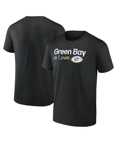Fanatics Men's Black Green Bay Packers Pride T-shirt