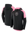 Fanatics Men's Black Inter Miami Cf Red Card Transitional Pullover Hoodie In Black