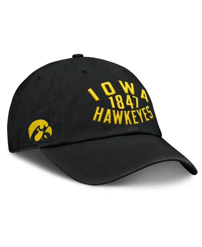 Fanatics Men's Black Iowa Hawkeyes Archer Adjustable Hat