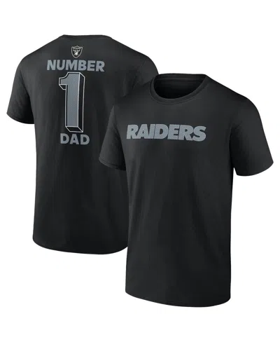 Fanatics Men's Black Las Vegas Raiders Big Tall Number One Dad T-shirt