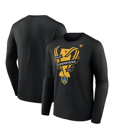 Fanatics Men's Black Los Angeles Galaxy 2024 Mls Cup Champions Locker Room Long Sleeve T-shirt