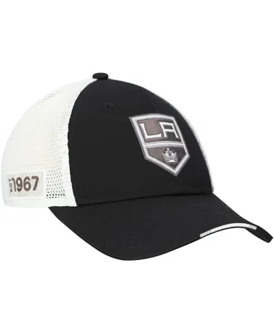 Fanatics Men's Black Los Angeles Kings Authentic Pro Draft Adjustable Trucker Hat