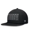 Fanatics Men's Black Los Angeles Kings Gino Flat Brim Snapback Hat In Black
