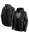 Fanatics Men's Black Los Angeles Kings Shade Defender Raglan Pullover Hoodie In Black