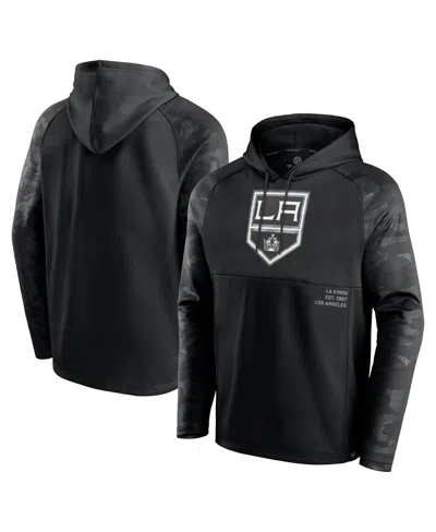 Fanatics Men's Black Los Angeles Kings Shade Defender Raglan Pullover Hoodie