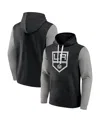 Fanatics Men's Black Los Angeles Kings Team Pullover Hoodie In Black
