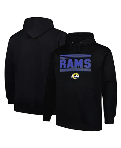 Fanatics Men's Black Los Angeles Rams Big Tall Pop Pullover Hoodie