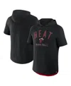 Fanatics Men's Black Miami Heat Pass Legend Raglan Hoodie T-shirt In Black