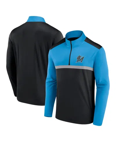 Fanatics Men's Black Miami Marlins Unstoppable Quarter-zip Top