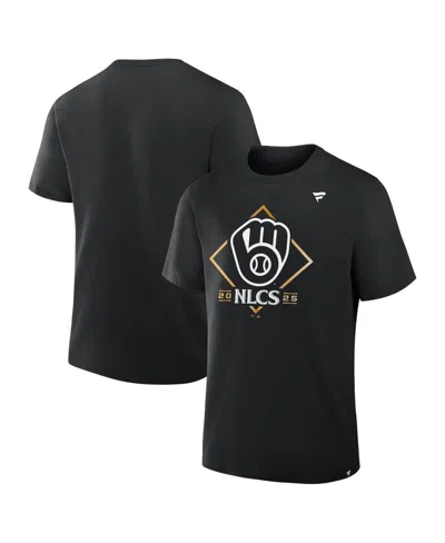 Fanatics Men's Black Milwaukee Brewers 2025 National League Division Series Champions Locker Room T-shirt